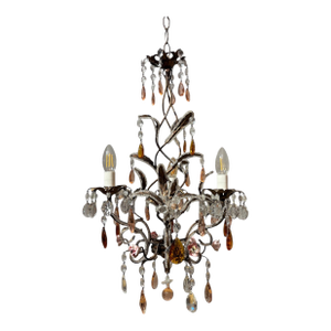 1950s Antique Crystal Italian Chandelier