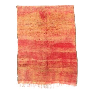 Moroccan Pink Handmade Rug - 6'10" X 8'10" Ft For Sale