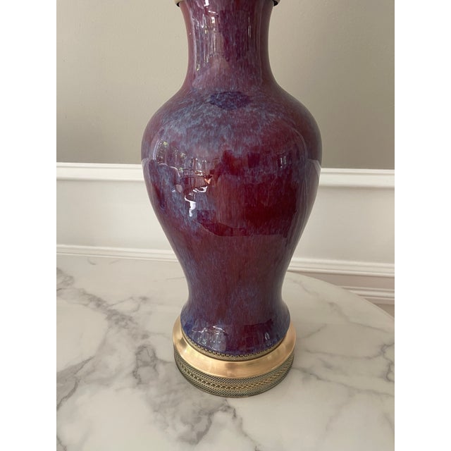 Vintage Art Mid Century Modern Drip Glaze Ceramic Lamp For Sale - Image 11 of 11