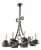 Vintage French Iron 8-Light Chandelier For Sale