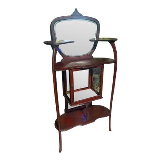 Early 20th Century Art Nouveau Style Mahogany Etagere For Sale