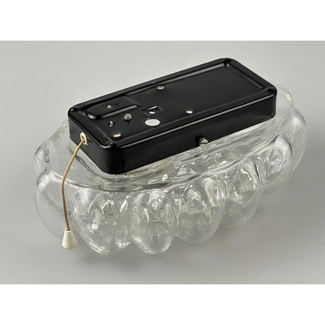 Black Space Age Wall Lamp in Glass & Metal, 1970s For Sale - Image 8 of 18