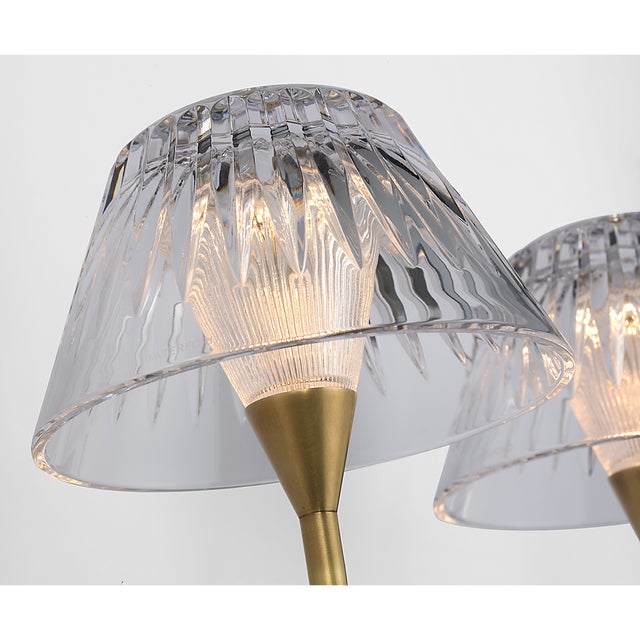 Waterford for Visual Comfort Signature Blaze 19" 2 Light Tail Sconce in Natural Brass with Clear Crystal For Sale - Image 11 of 14