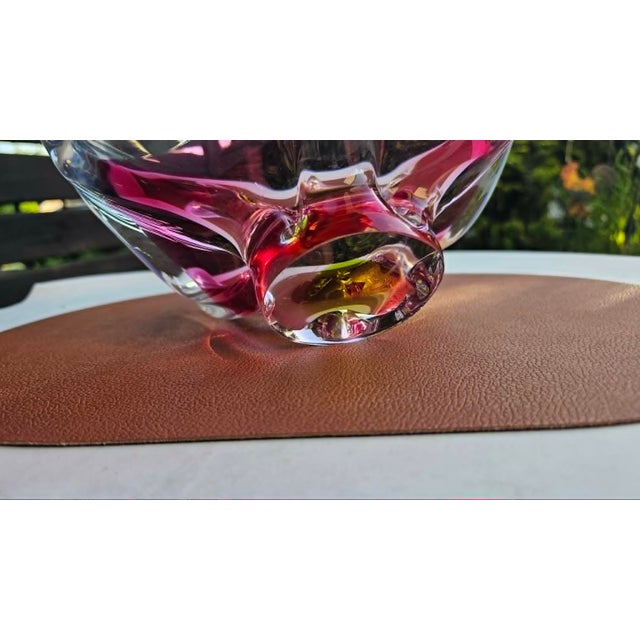1960s Glass Plate by Josef Hospodka for Chřibská Glassworks, 1960s For Sale - Image 5 of 6