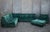 Togo Sofa Set in Green Velvet by Michel Ducaroy for Ligne Roset, Set of 5 For Sale - Image 12 of 12