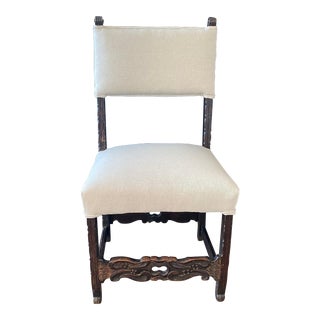 British 18th Century Side or Accent Chair With New Upholstery For Sale