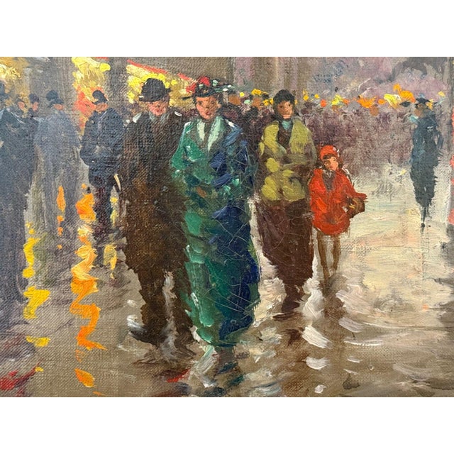 Edouard-Léon Cortès, Oil on Canvas, French Painting, Paris Street Scene, 20th C. For Sale - Image 4 of 10