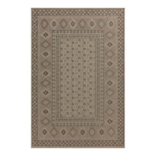 Chris Loves Julia x Loloi Providence Dove / Charcoal 7'-6" x 7'-6" Round Area Rug For Sale