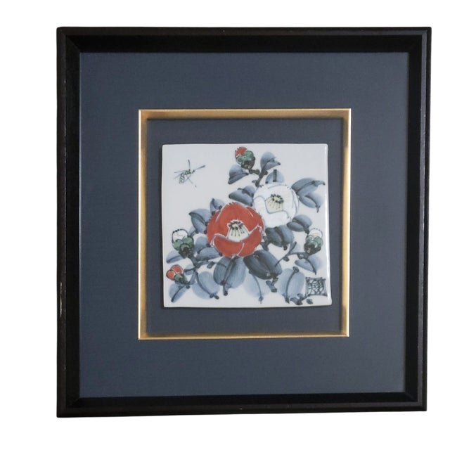 Hand Painted Japanese Porcelain Tile by Tao Zhen For Sale In Boston - Image 6 of 6