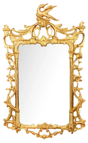 Antique French Decorative Giltwood Mirror, 19th Century