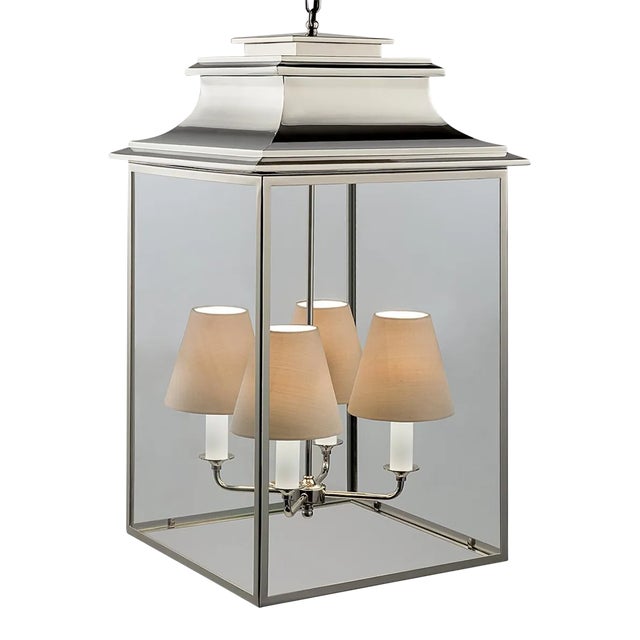 Mayfair Lanterns With Polished Nickel Finish For Sale