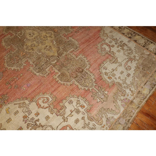 Zabihi Collection Large Scale Pink Turkish Kars Oversize Rug For Sale - Image 12 of 12