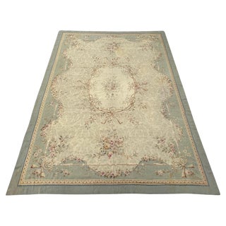 Large Antique French Aubusson Rug, 1890s For Sale
