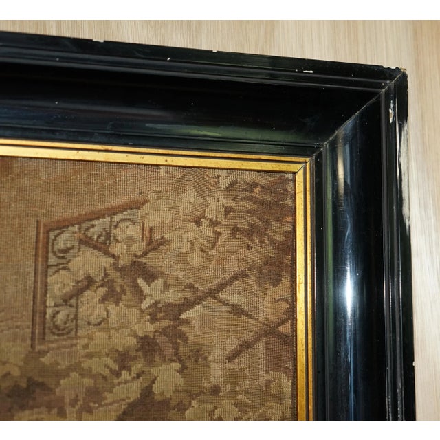 Large French Napoleon III Embroidered Tapestry, 1860s For Sale - Image 11 of 17