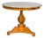 19th Century French Empire Walnut Pedestal Table with Round Marble Top and Tripod Base For Sale