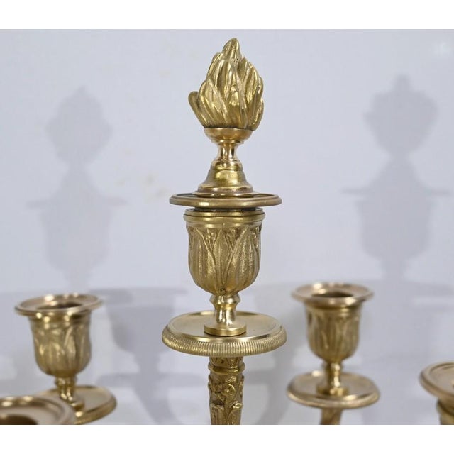 19th Century Empire 3-Piece Marble and Bronze Chimney Trim, Set of 3 For Sale - Image 18 of 18