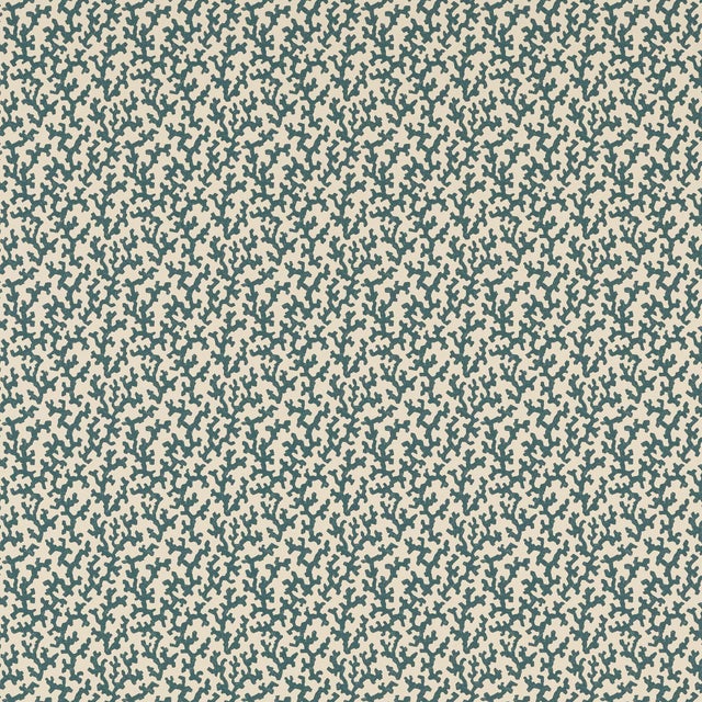 Contemporary Sample - Schumacher Folly Wallpaper in Peacock Blue For Sale - Image 3 of 3