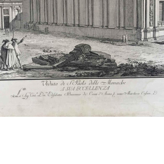 Domenico Aspari, San Paolo Delle Nuache Milan, 1788, Etching, Framed For Sale - Image 6 of 14