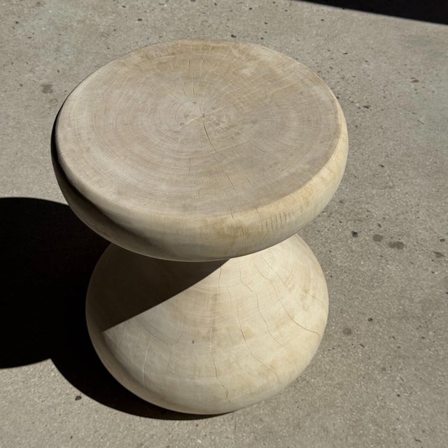 Pawn Bleach Side Table in Mango Wood, 1980s For Sale - Image 4 of 11