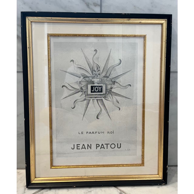 Vintage Joy Perfume Ad From France - Framed For Sale - Image 4 of 7