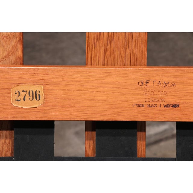 GE421 Getama Oak Armchair with Adjustable Backrest by Hans J. Wegner for Getama, 1970s For Sale - Image 12 of 18
