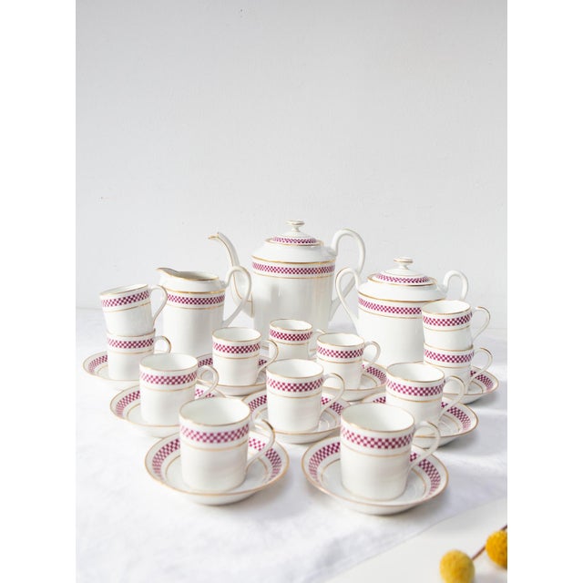Antique Coffee Set from Limoges, 1890s, Set of 27 For Sale - Image 12 of 12