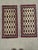 Nice pair of vintage Persian tribal rugs with all over design. Blue serging on sides of rugs add character. Cream...