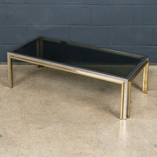 Brass, Chrome and Glass Coffee Table from Belgo Chrom, Belgium, 1970s For Sale - Image 6 of 13