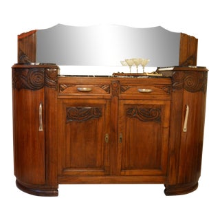 French Art Deco Époque Mirrored Bar For Sale