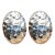Hammered 14k Oval Studs Earrings, a Pair For Sale