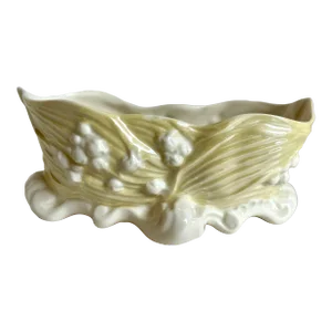 Belleek Pottery Lily of the Valley Trinket Bowl Soap Dish