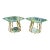Vintage Brass and Glass Side Tables Hollywood Regency Glam Era, Pair For Sale