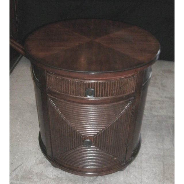 Hollywood Regency Thomasville British Gentry Drum Storage Table Chairish