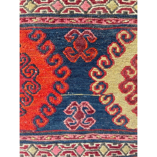 Mid 20th Century Vintage Hand Woven Kilim Upholstered Ottoman Pouf For Sale - Image 5 of 13