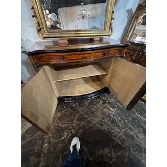 Brown 19th Century Italian Burl Walnut Buffet For Sale - Image 8 of 10