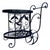 Two Tier Wrought Iron Console Table Bar Cart Form Salterini Italian Scrollwork For Sale