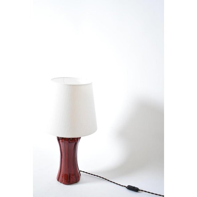 Contemporary Red Ceramic Kasaï Henry Lamp from Barracuda Editions For Sale - Image 3 of 5