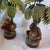 A Pair Of monkey and palm tree candle holders. so unusual, Hollywood or Palm Beach regency style.