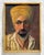 This striking portrait would bring a sense of mystery and depth into a space. The warm tones of the turban and shirt carry...