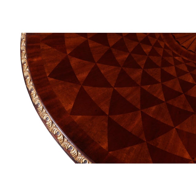 1990s Spyrograph Parquetry Gilded Center Table by Scarborough House For Sale - Image 4 of 9