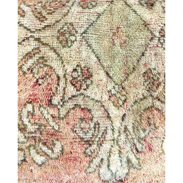 Vintage Fleur De Lis Wool Pouf For Sale - Image 4 of 8