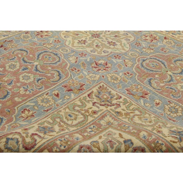 Textile Mid 20th Century Vintage Persian Kerman Rug - 13'09 X 23'02 For Sale - Image 7 of 7