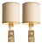 Brown-Beige Ceramic Floor or Table Lamps with Lampshades attributed to R. Houben, 1960s, Set of 2 For Sale