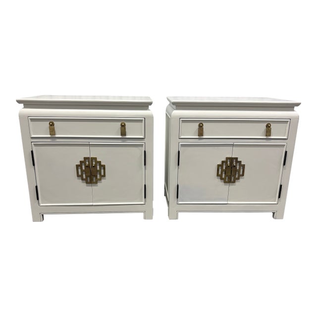 1980s Vintage Chin Hua Nightstands by Century Furniture- A Pair For Sale