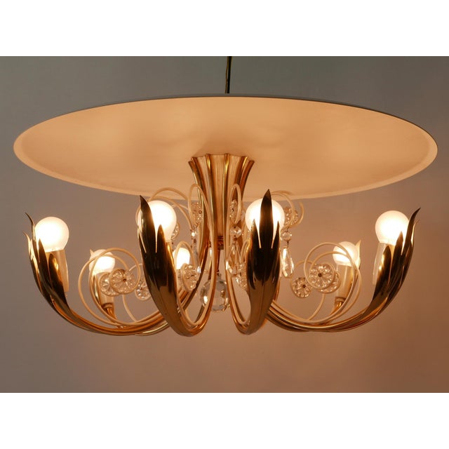 10-Flamed Ceiling Lamp from Vereinigte Werkstätten Collection, 1950s For Sale - Image 10 of 18