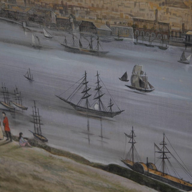 Unknown, The Port of Havana in 1890, 1960s, Canvas For Sale - Image 6 of 10