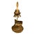 1960's French Feldman Brass Lily Pad Lamp With Snail For Sale