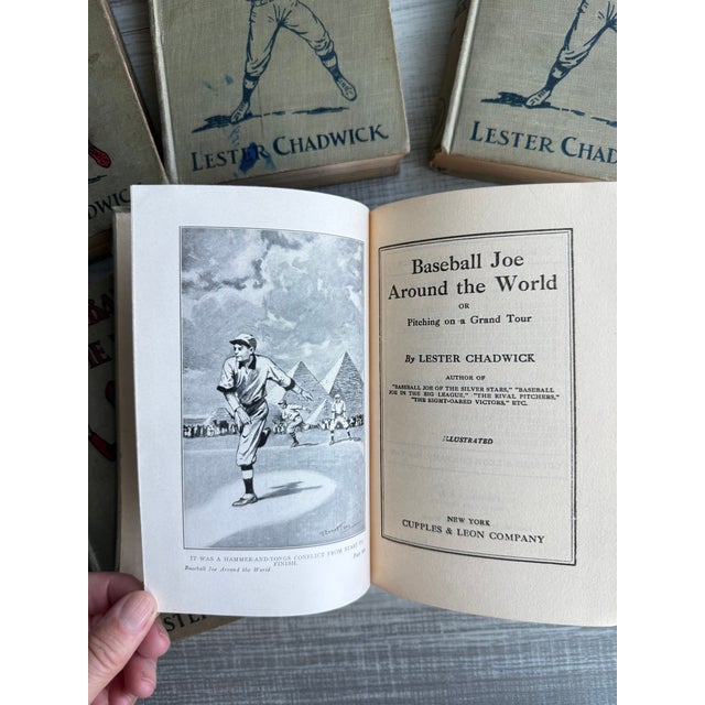 Illustration Antique 1910s Lester Chadwick "Baseball Joe" Series Books - Set of 5 For Sale - Image 3 of 7