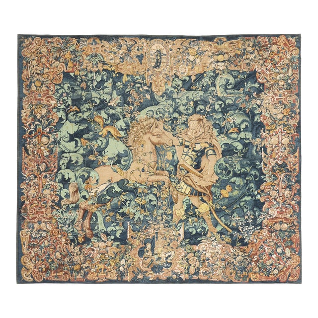 Vintage Chinese Aubusson Tapestry, 07'10 X 06'10 For Sale