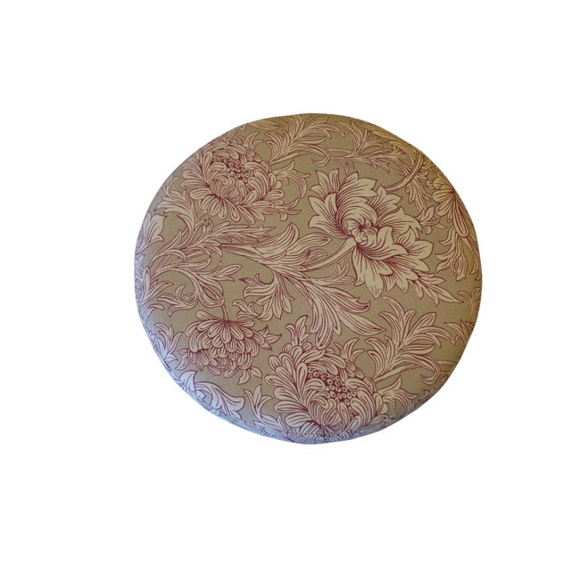 Round Stool in Chrysanthemum Toile from Morris & Co, 1960s For Sale - Image 10 of 13